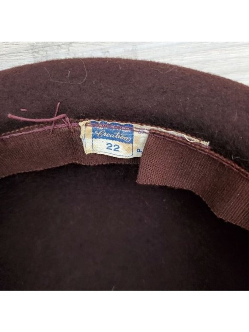 Vintage Belvedere brown wool netted hat rolled brim union label - Picture 9 of 12